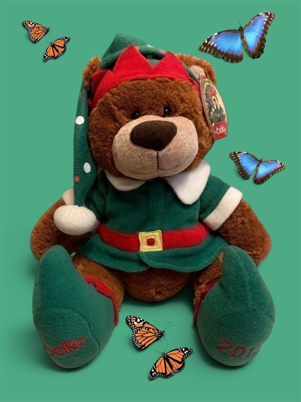 Belkie Bear 2012 Christmas Elf Plush